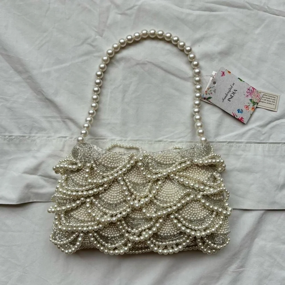 TJ Maxx Marshall’s viral Pearl Beaded Shoulder Bag with intricate detail - Picture 4 of 4